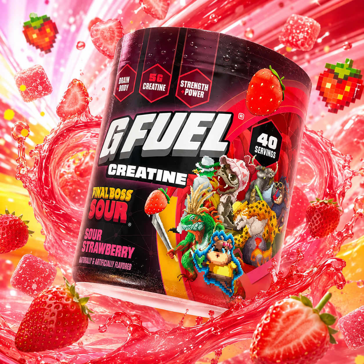 G FUEL Just Entered the Creatine Game — And Final Boss Sour Got One of the First Flavors