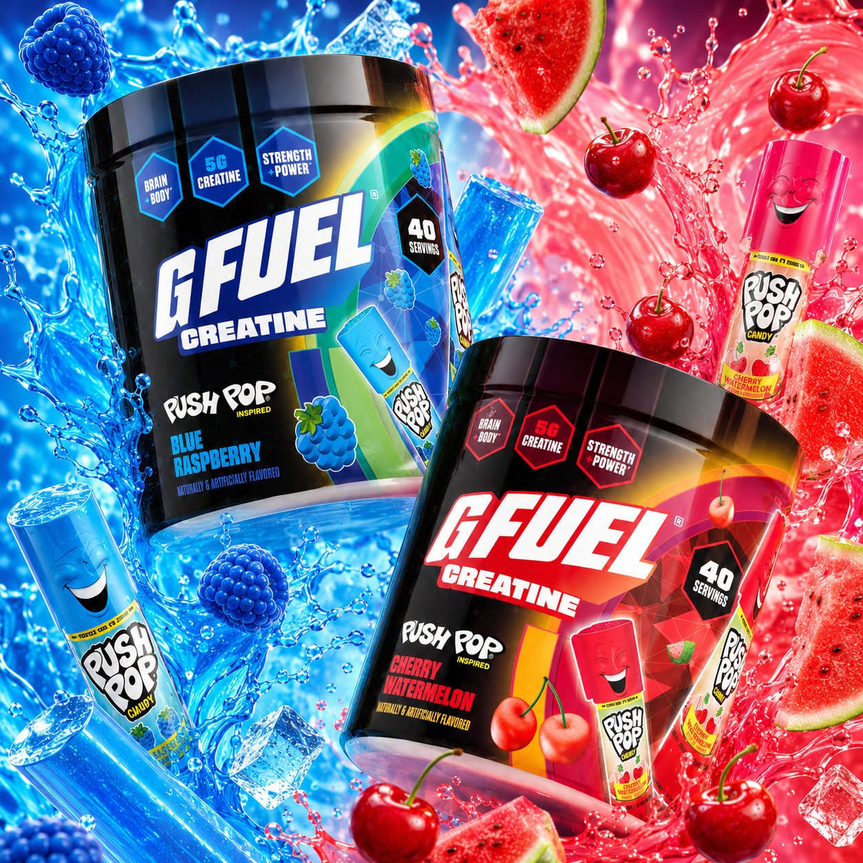 G FUEL Just Launched Its First Creatine — With Two Push Pop Candy Flavors