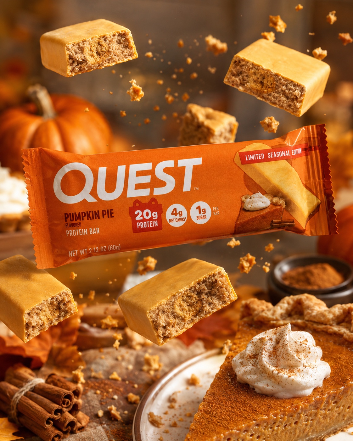Quest Pumpkin Pie Protein Bars Are Back — One of Fall's Best Seasonal Protein Snacks Returns