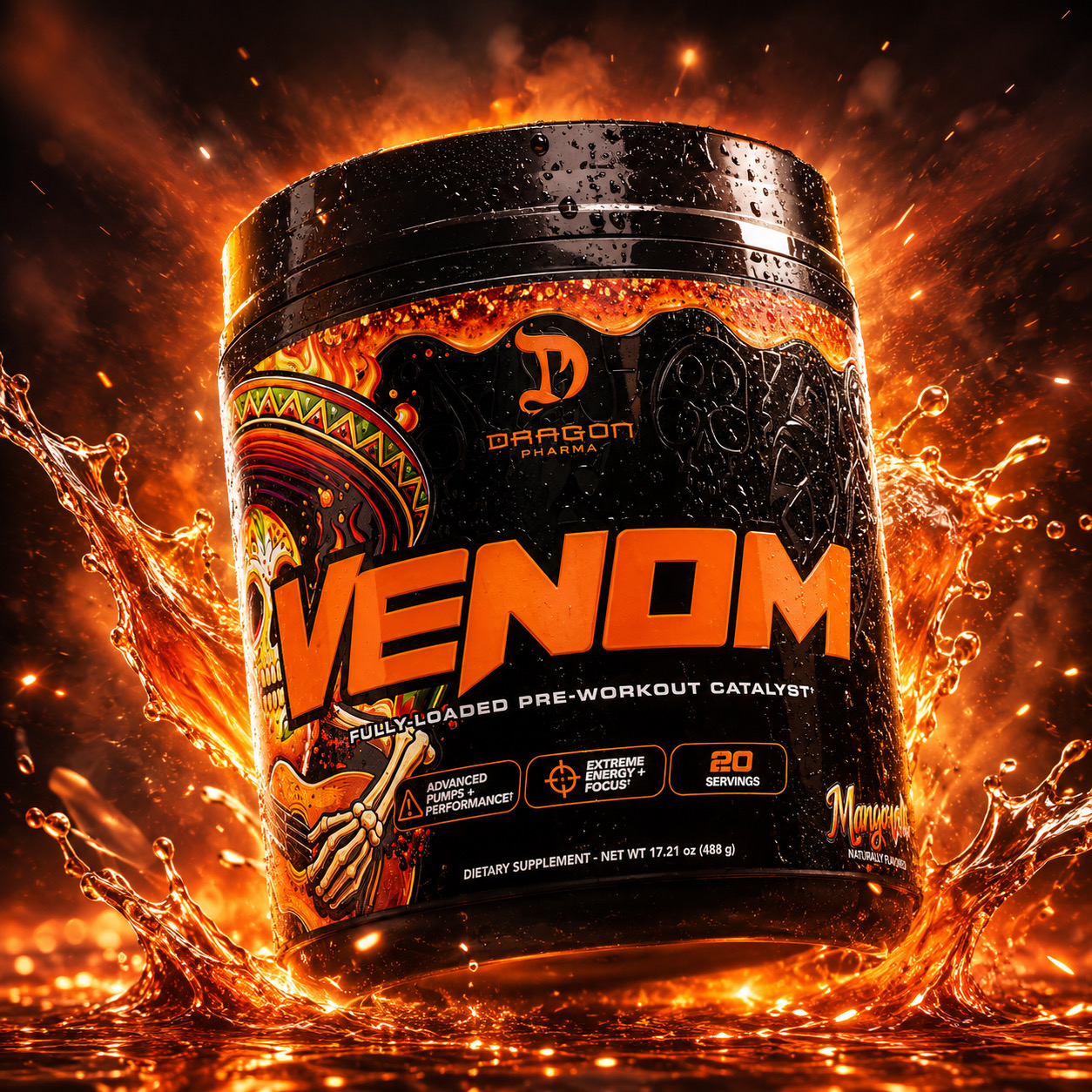 Dragon Pharma Is Bringing Mangonada to Its 400mg High-Stim Venom Pre-Workout