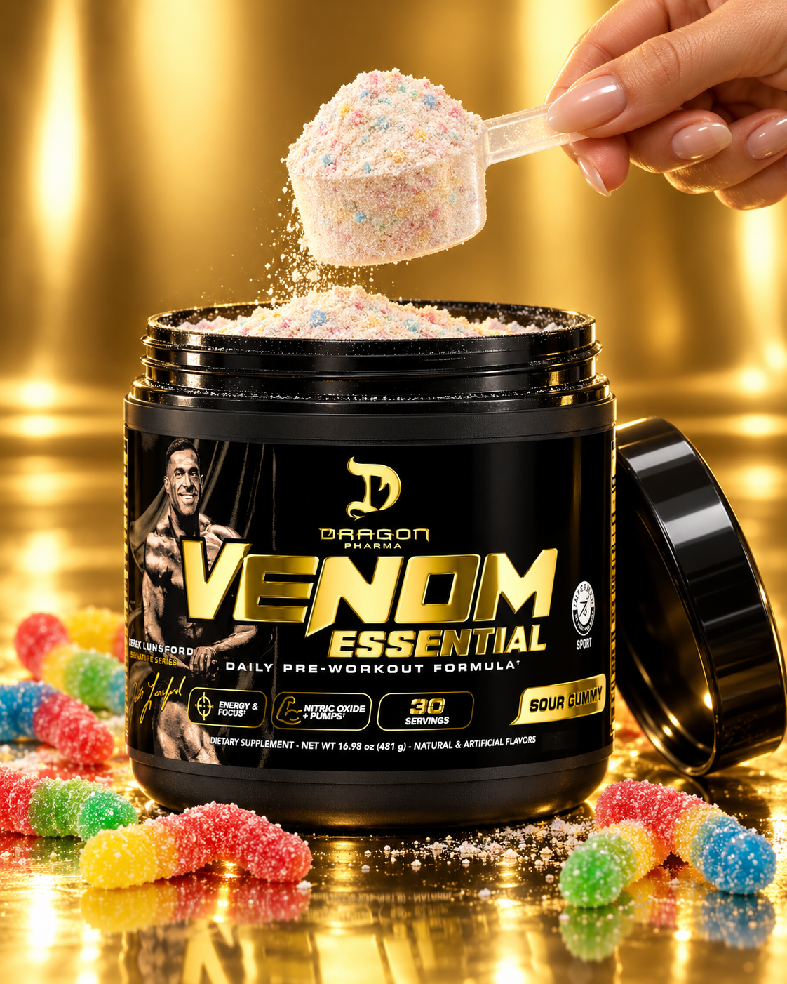 DEREK LUNSFORD'S SIGNATURE SERIES IS GETTING ANOTHER SOUR GUMMY PRE-WORKOUT
