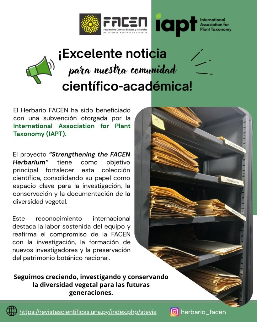 Flyer IAPT - Subvención Herbario FACEN