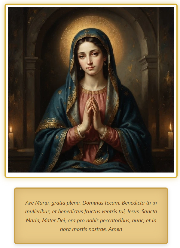Virgin Mary in prayer