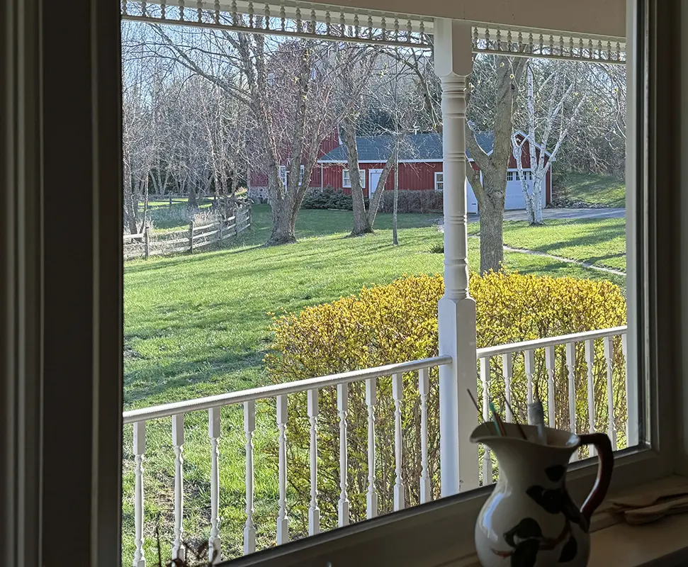 View from farmhouse window