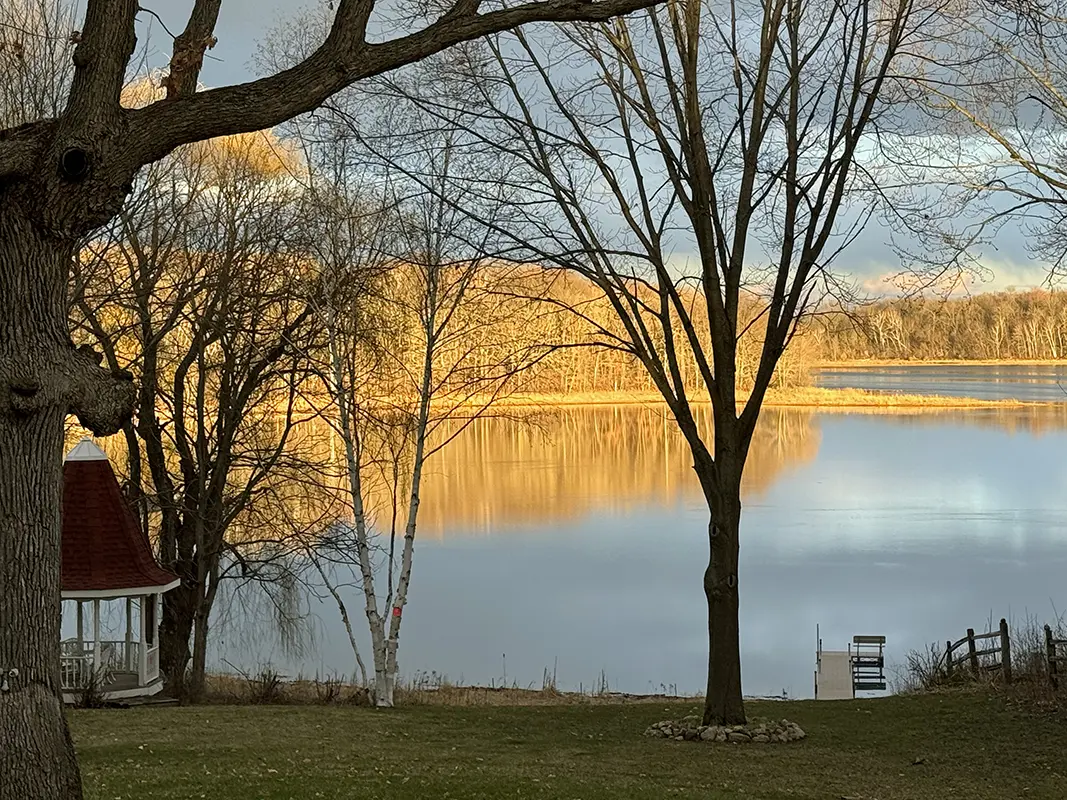 Lake at golden hour