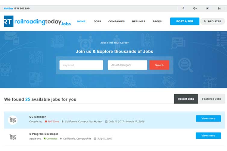 Railroading Today Job Portal