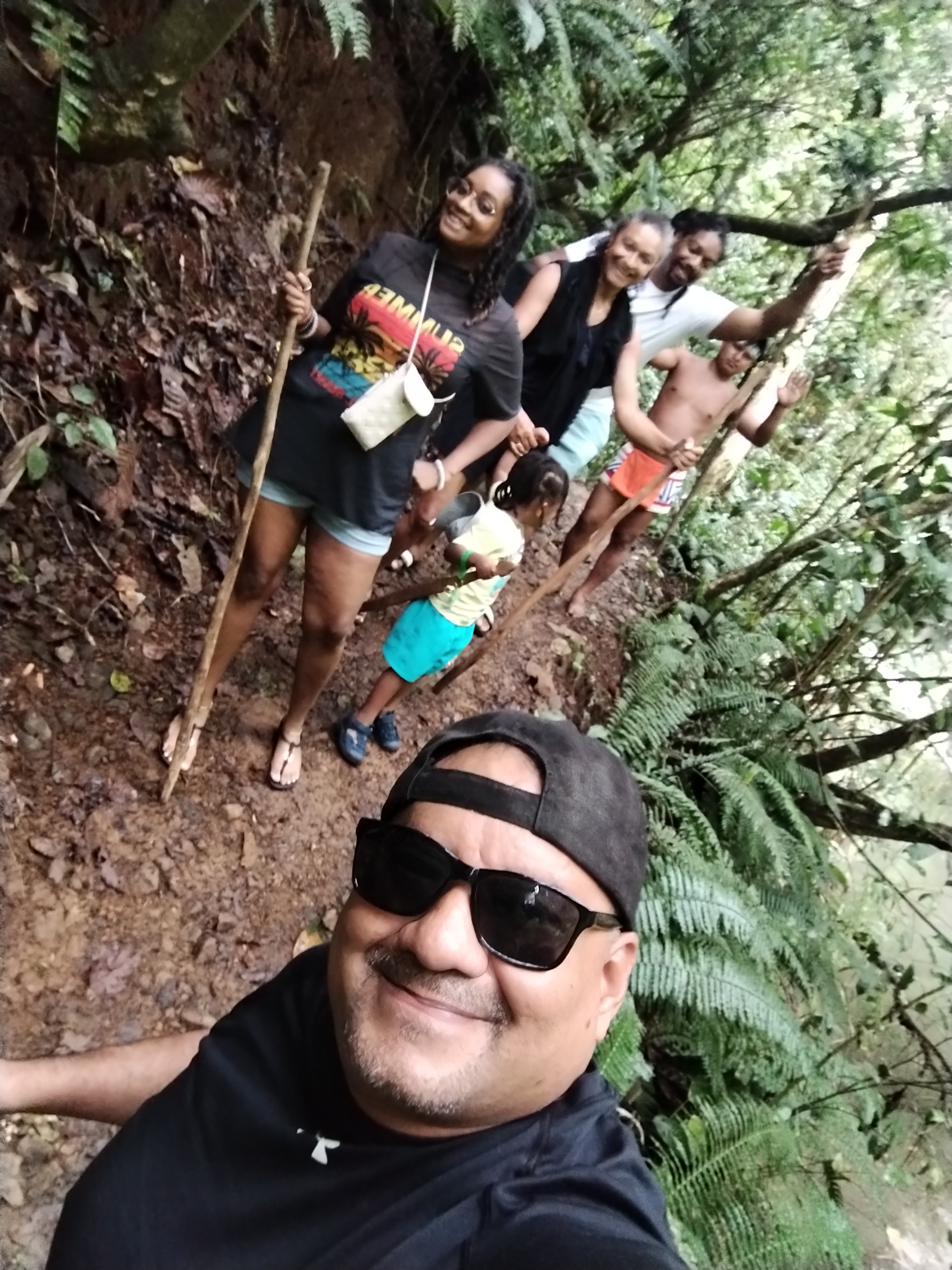 Jungle trail hike to the waterfall