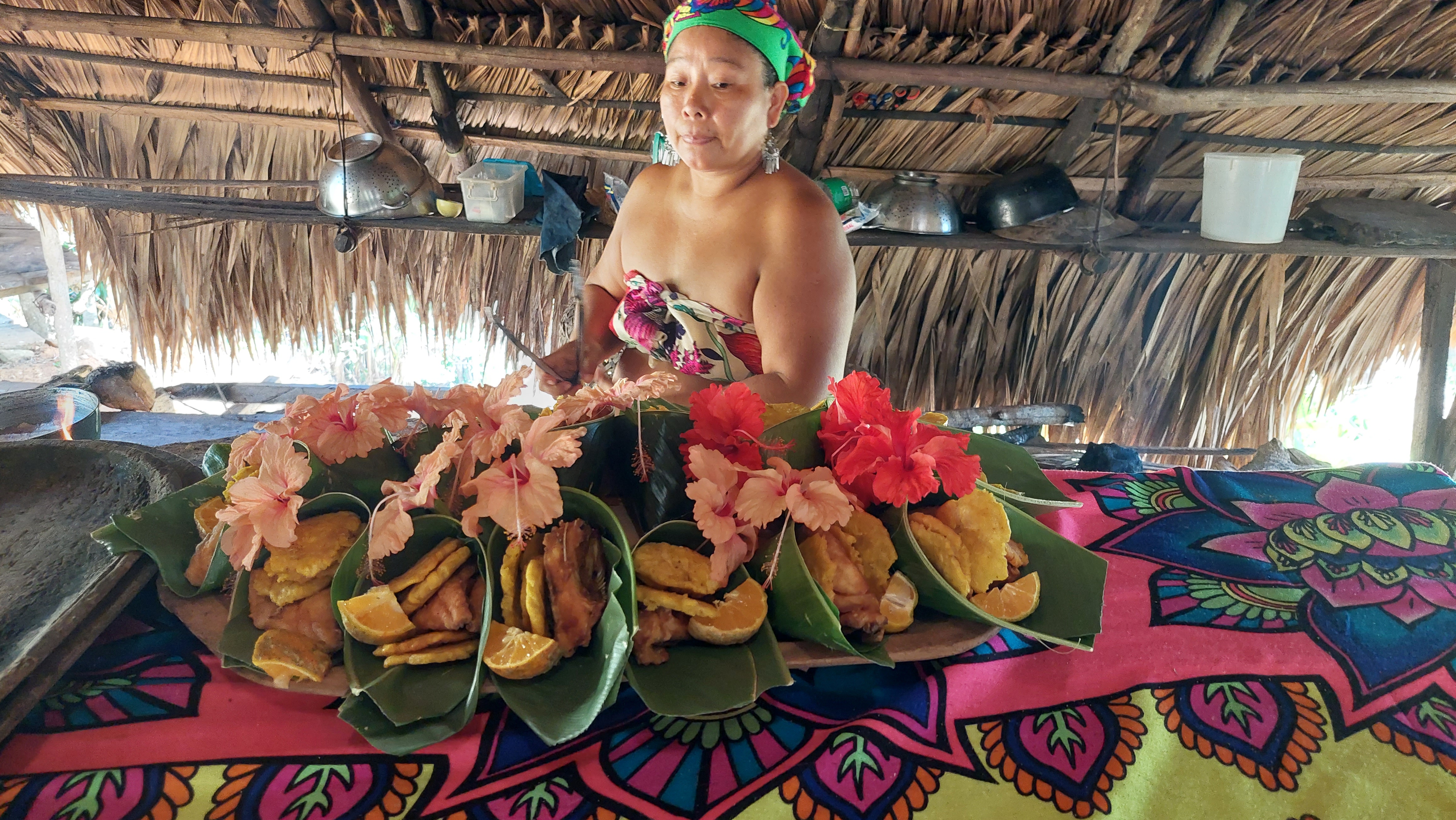 Traditional Embera lunch preparation