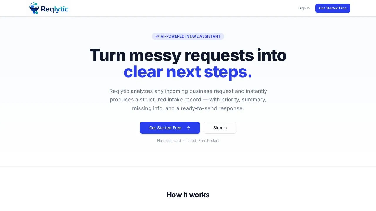 Reqlytic App template preview