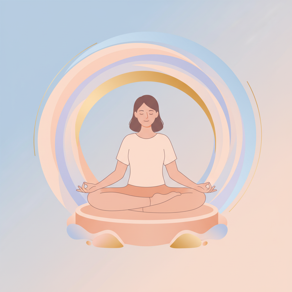 Person doing a grounding breathing exercise
