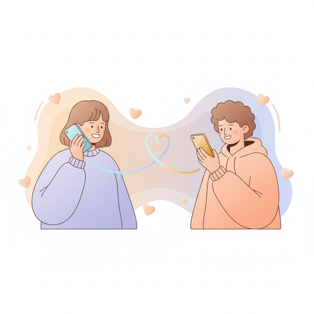 Person receiving a call from a loved one