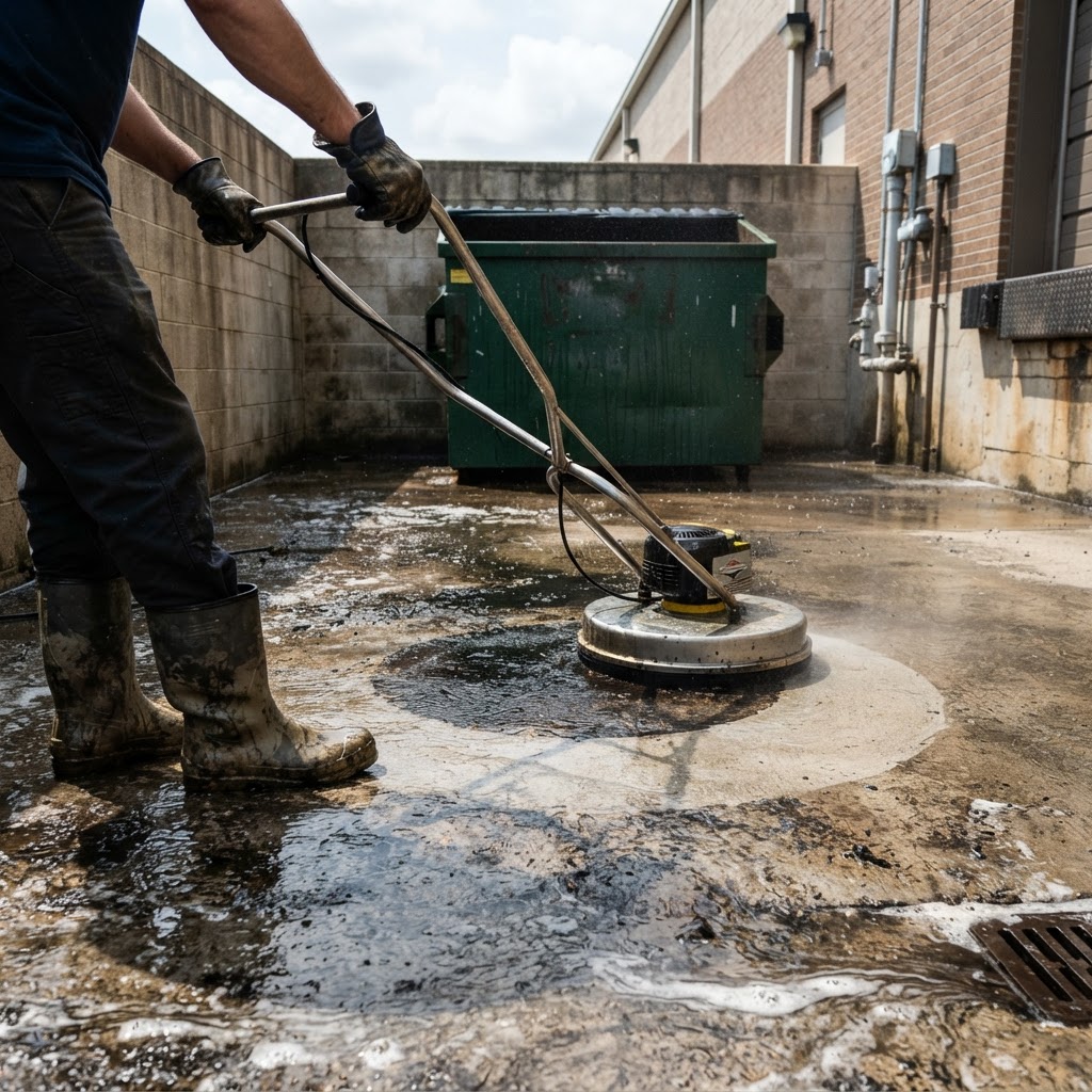 Dumpster Pad Cleaning