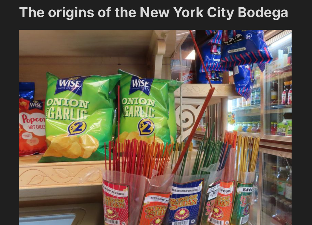 Dominican, Puerto Rican and Yemeni Bodegas