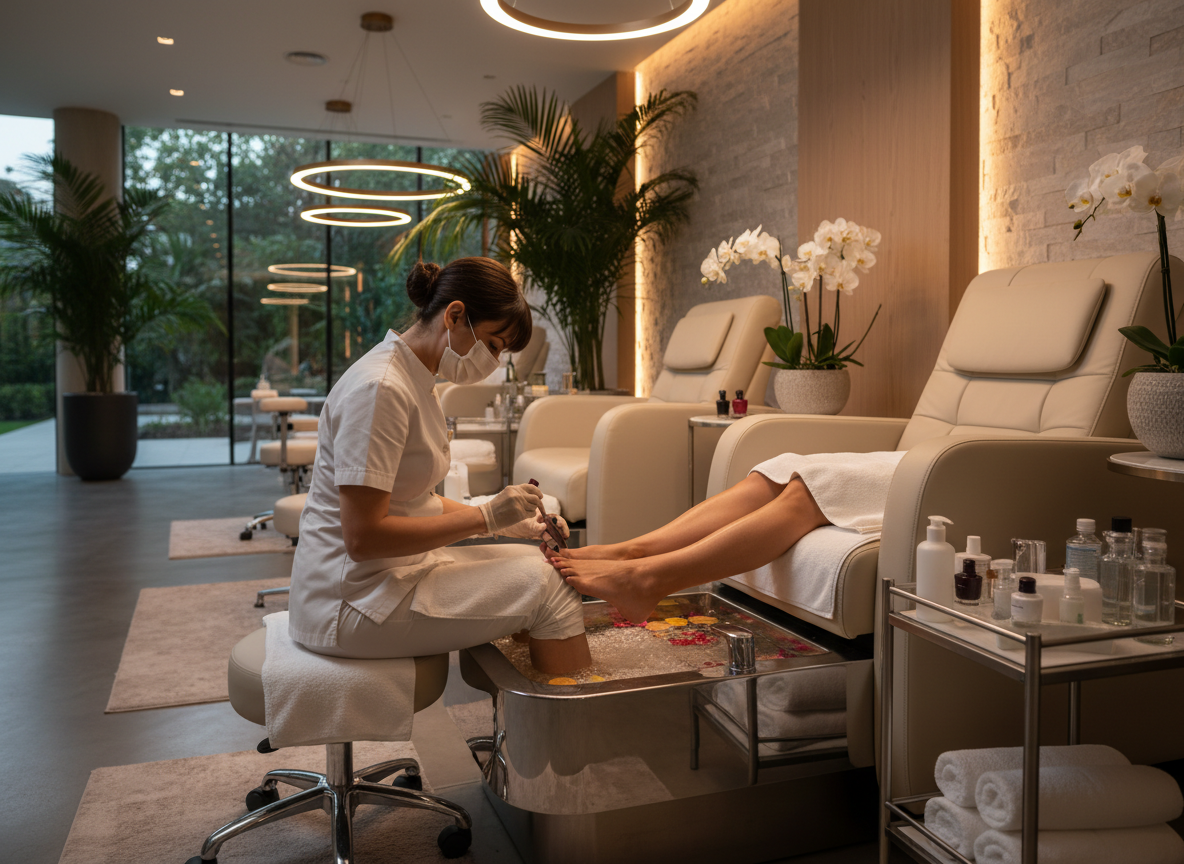 Relaxing pedicure treatment