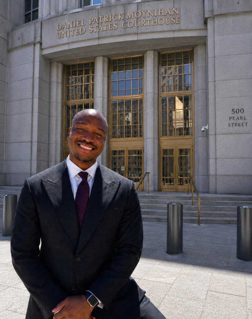 Attorney Nnadi at the Daniel Patrick Moynihan United States Courthouse
