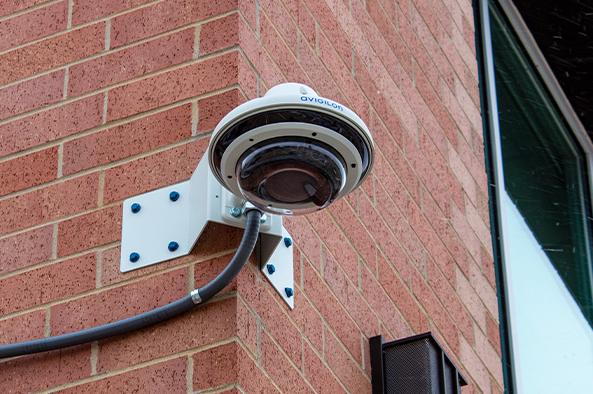 Commercial security camera installation
