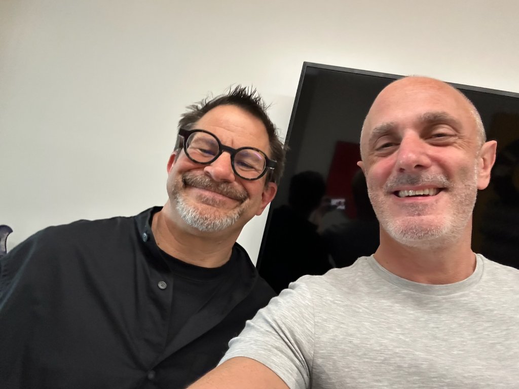 Dr. Nigel Newbutt with David Hornik, Founder of Lobby Capital, at the home offices of Lobby Capital in Palo Alto, CA