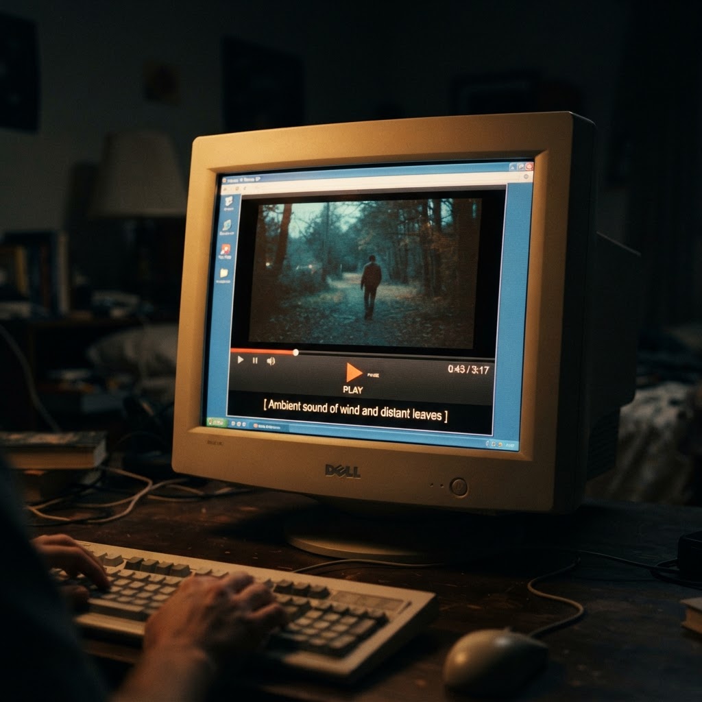 2009-era video player with captions