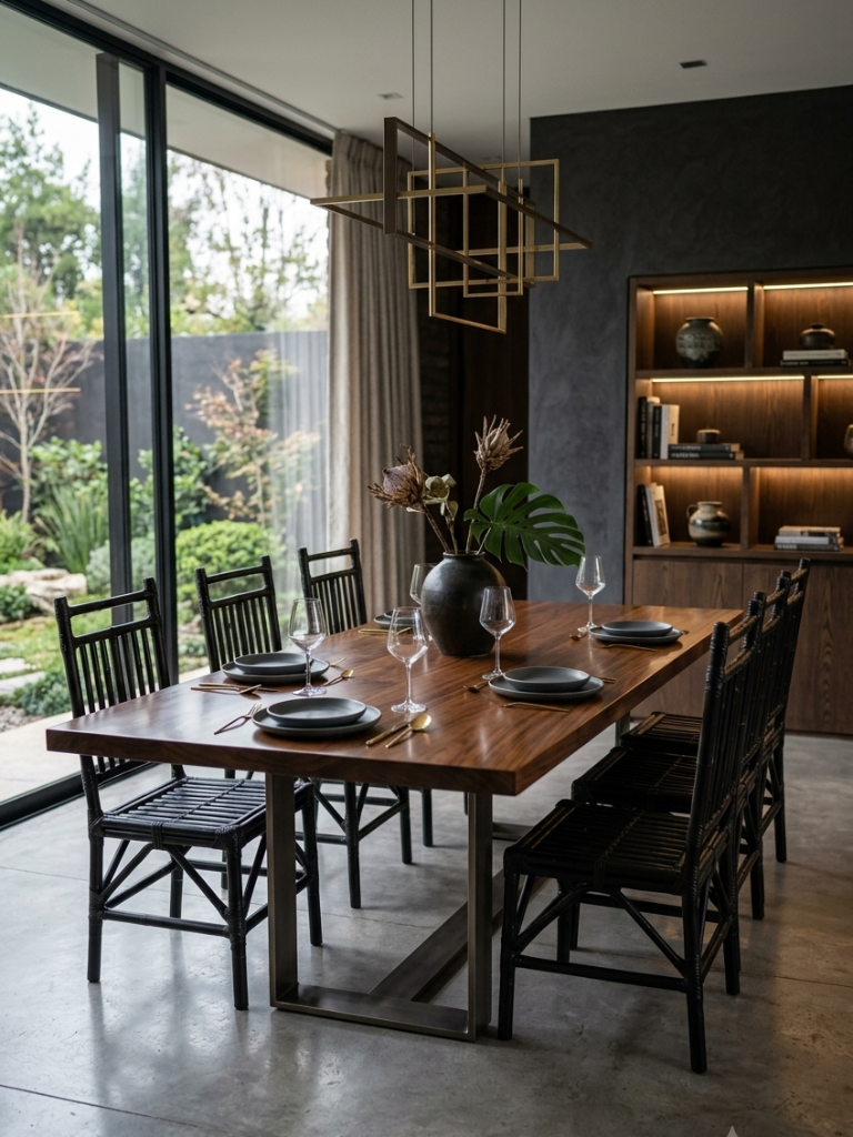 Comedor moderno mimbre