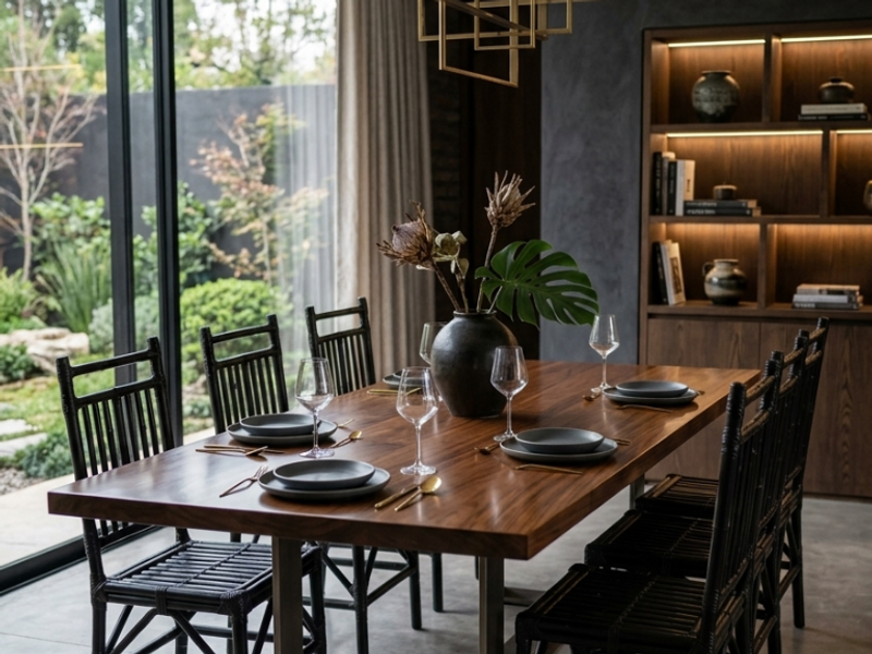 Comedor moderno mimbre