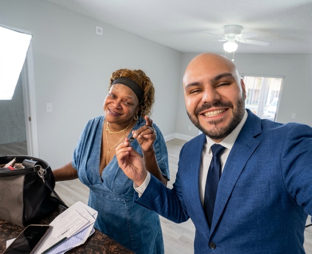 Jacob Edri with happy client 5