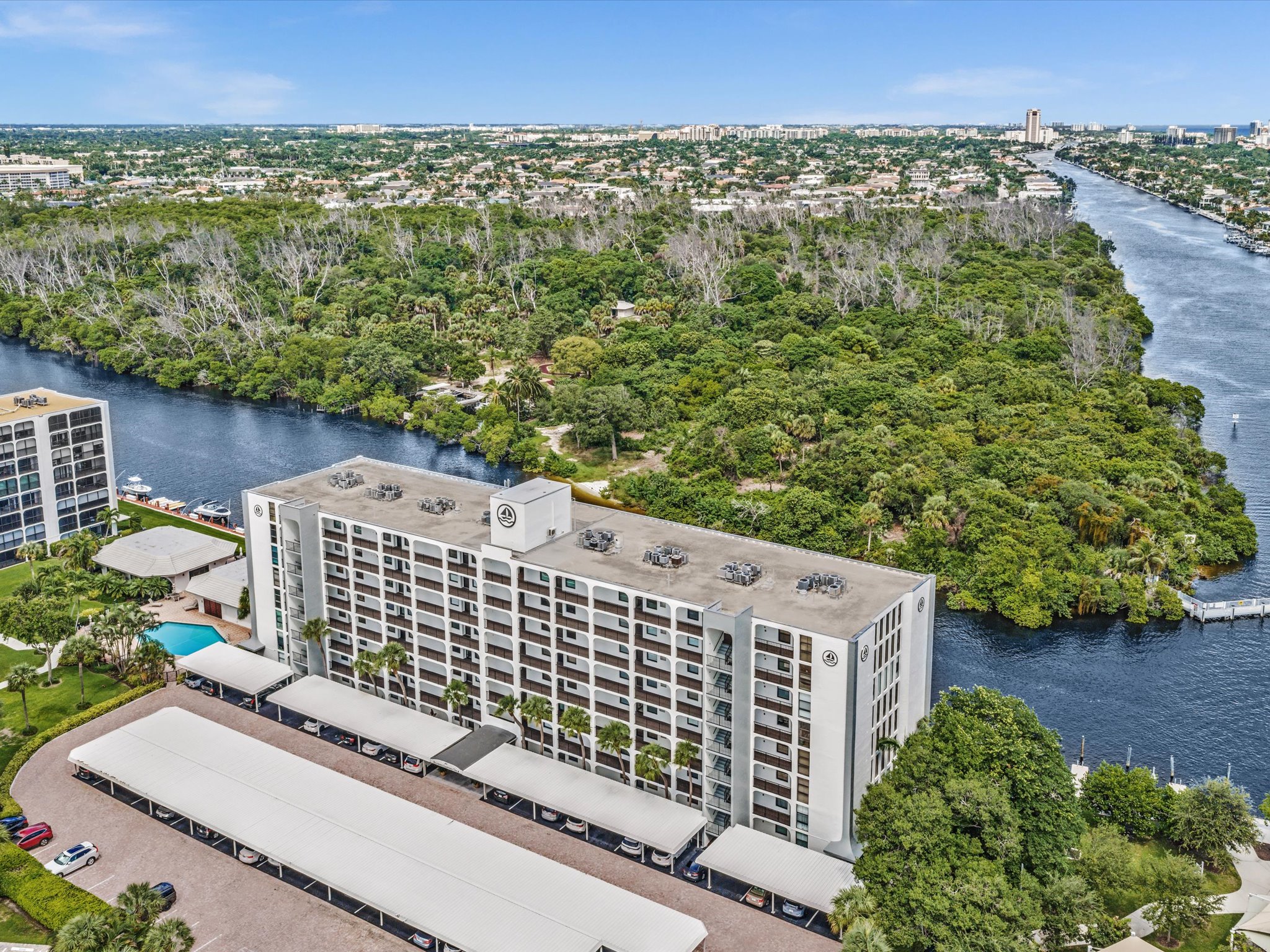 View toward Deerfield Island Park and the surrounding waterways from 1631 Riverview Road #701