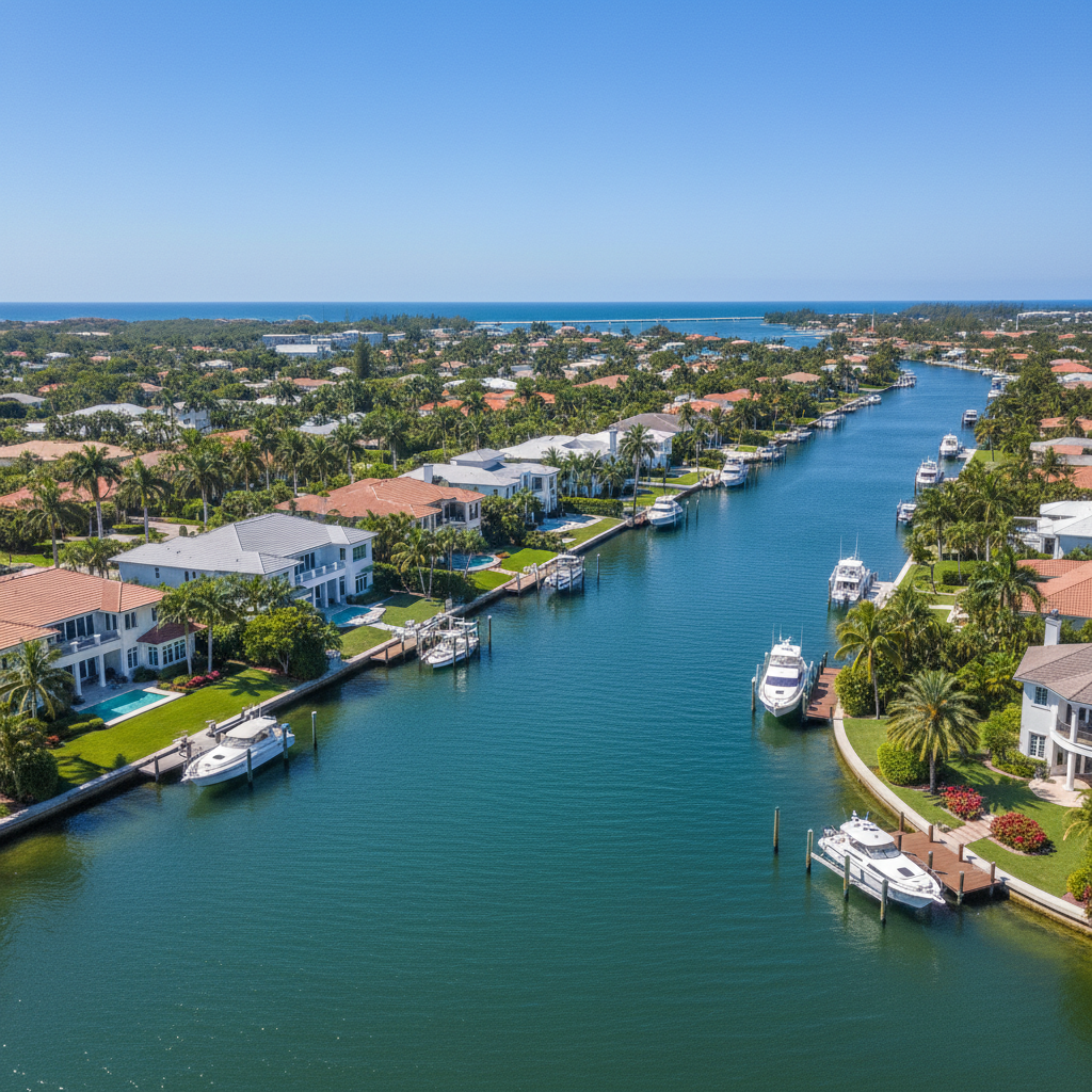 Lighthouse Point Canal Waterfront Lighthouse Point neighborhood