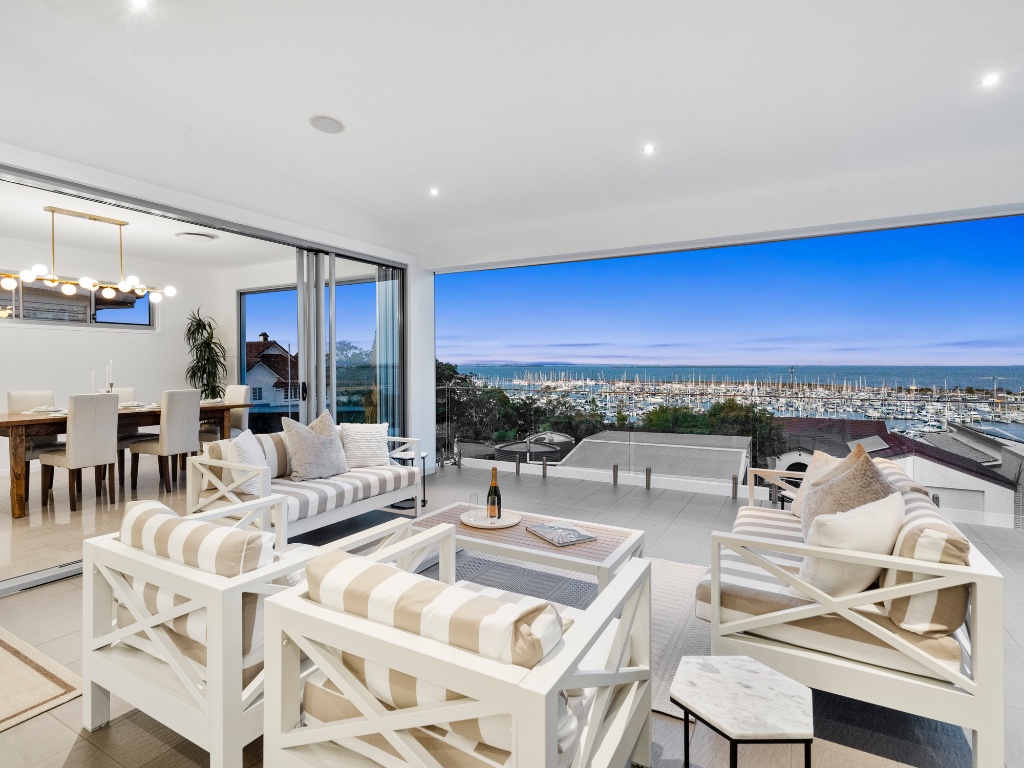 Oceana Terrace — entertainer's terrace overlooking marina and ocean