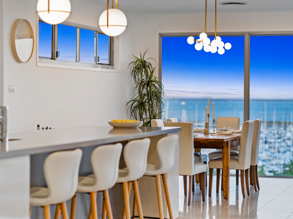 Oceana Terrace — kitchen and dining with panoramic ocean views