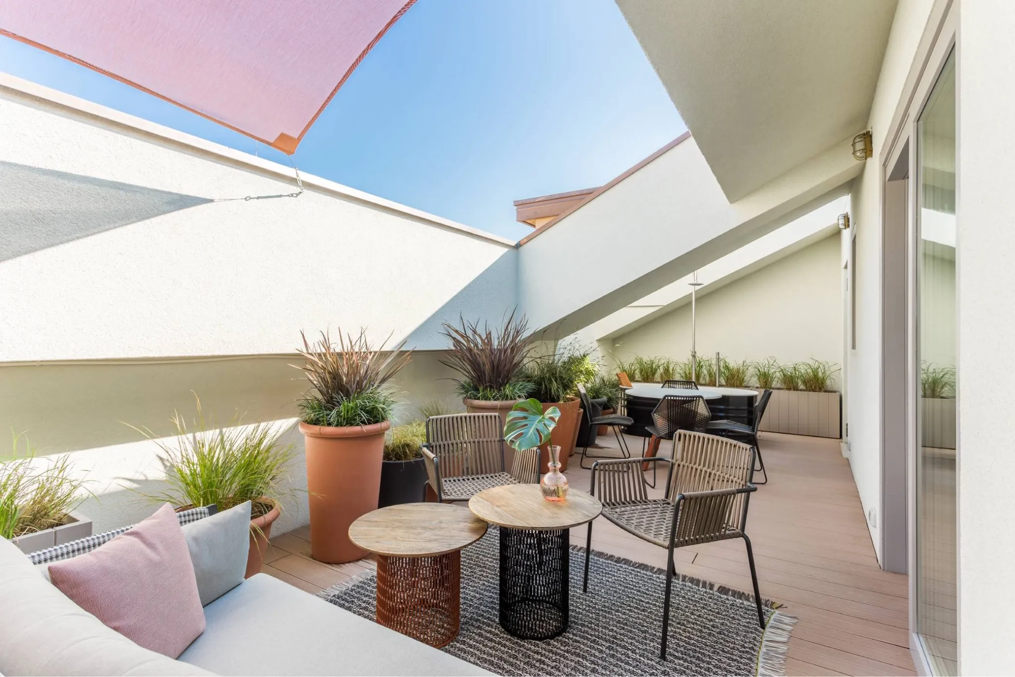 Milan hotel terrace