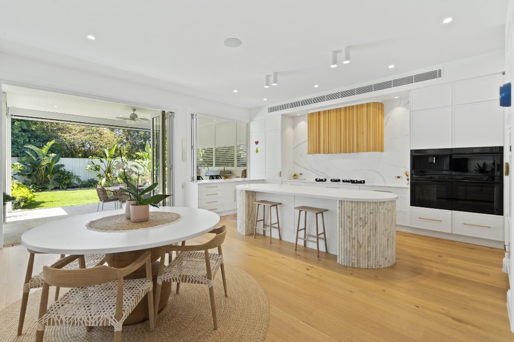 Bayview Street — kitchen with marble island