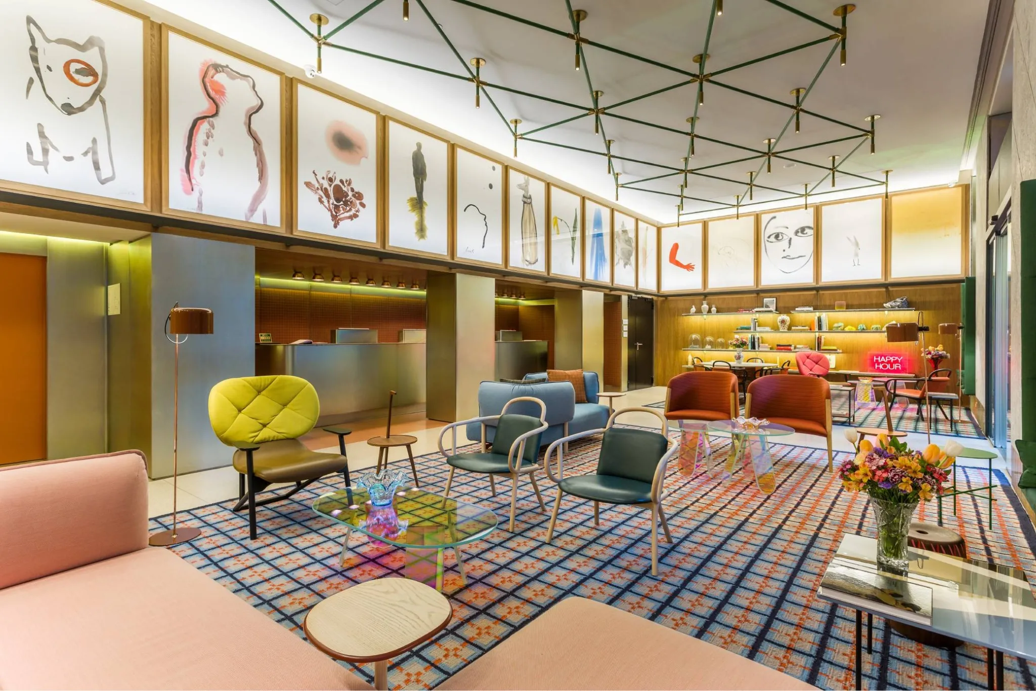 Milan hotel lounge interior