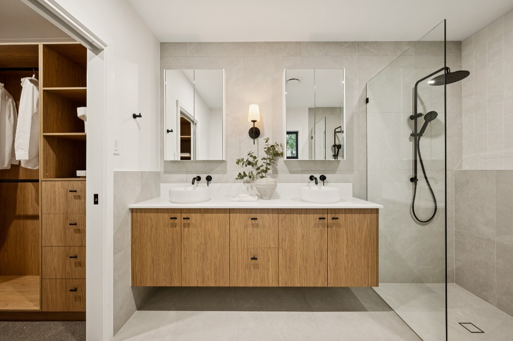 New build — master ensuite with walk-in robe