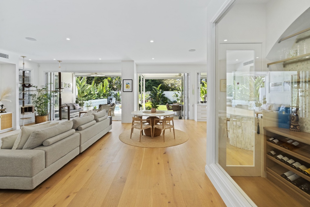 Bayview Street — open plan living with garden views
