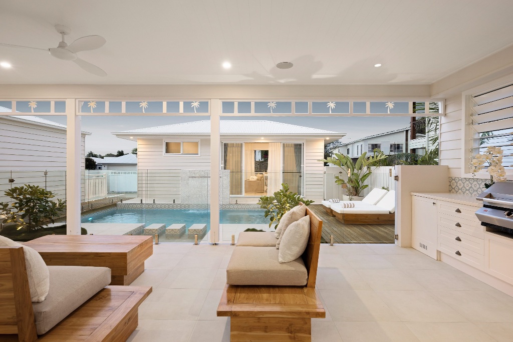 Coolibah Street — alfresco with outdoor kitchen and pool outlook