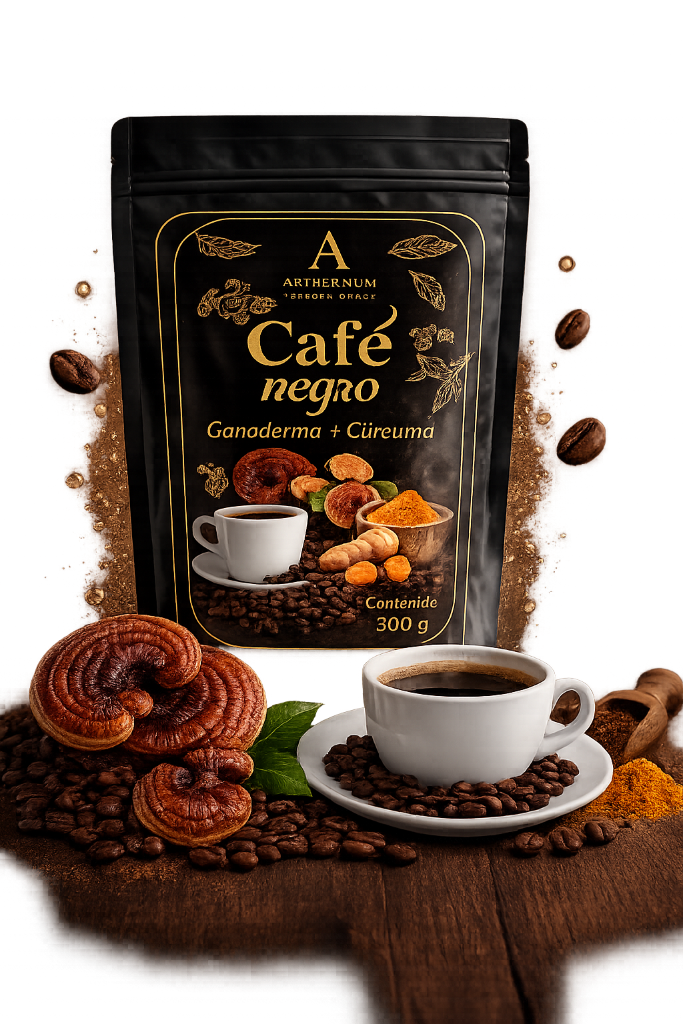 Café Negro Ganoderma + Cúrcuma