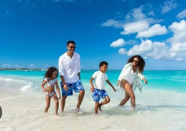 Family on the beach