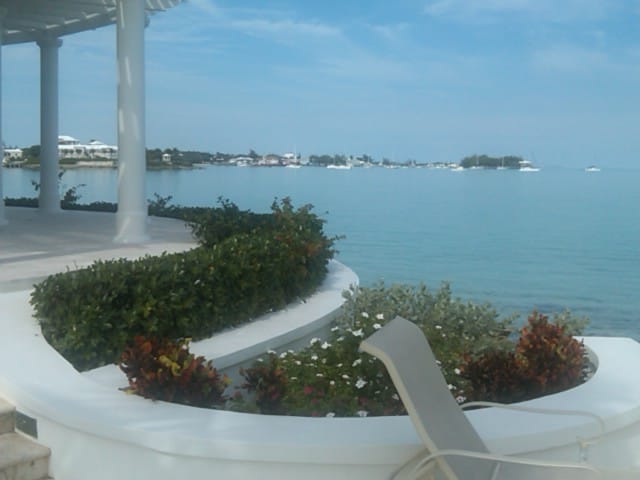 Waterfront terrace with ocean views, Bahamas