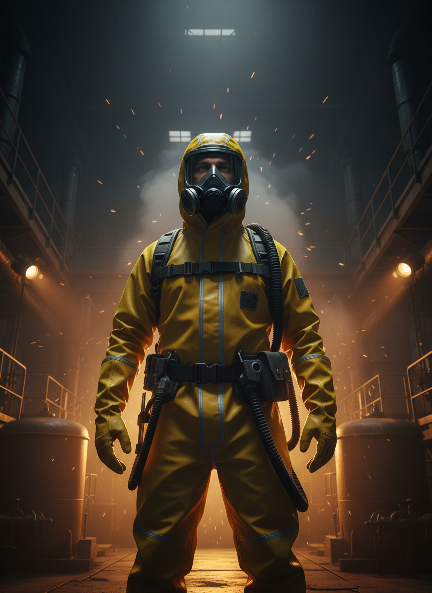 Chemical protection suit and hazmat equipment