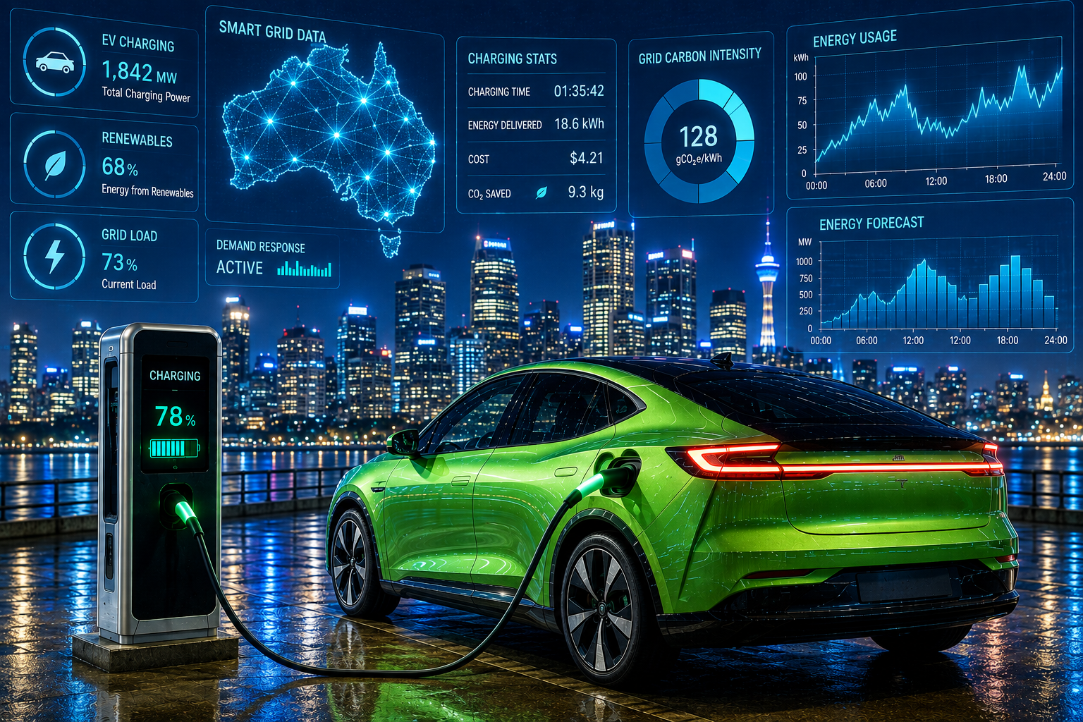 2026 electric vehicle charging at a station in Australia