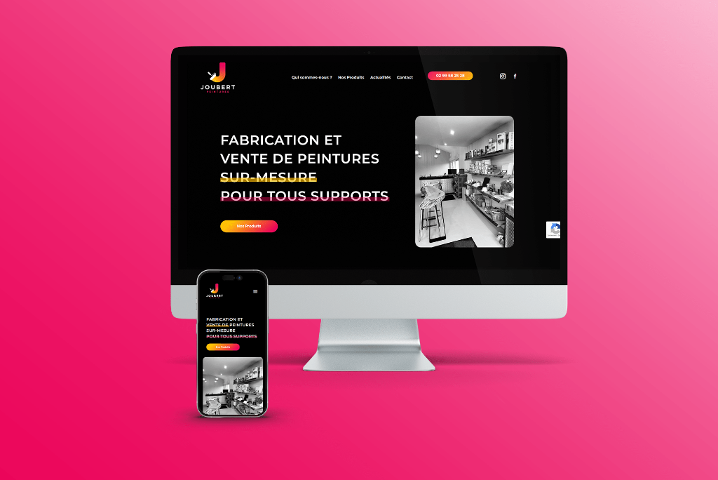 Site internet Joubert Peintures — réalisation e-ssentiel agence web Saint-Malo