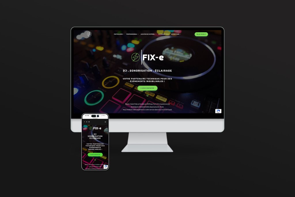 Site internet Fix-e — réalisation e-ssentiel agence web Saint-Malo