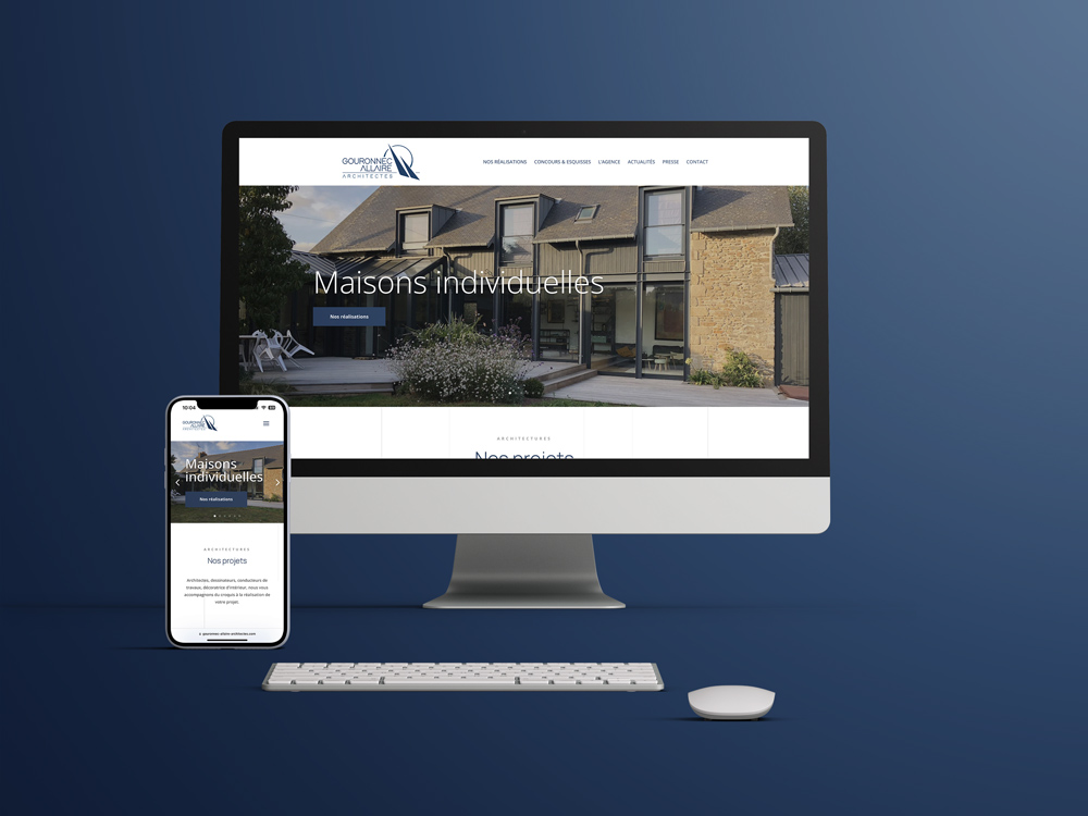 Site internet Gouronnec Allaire Architectes — réalisation e-ssentiel agence web Saint-Malo