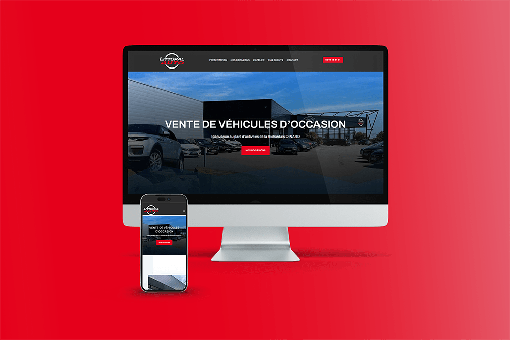Site internet Littoral Auto — réalisation e-ssentiel agence web Saint-Malo