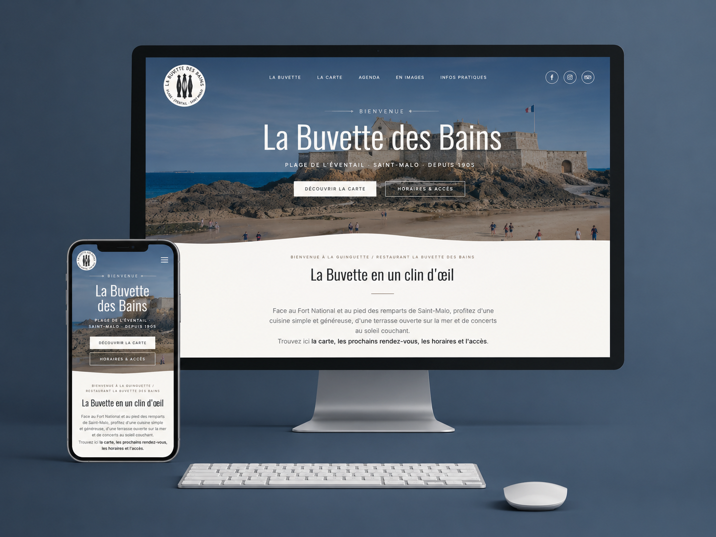La Buvette des Bains — création site internet Saint-Malo