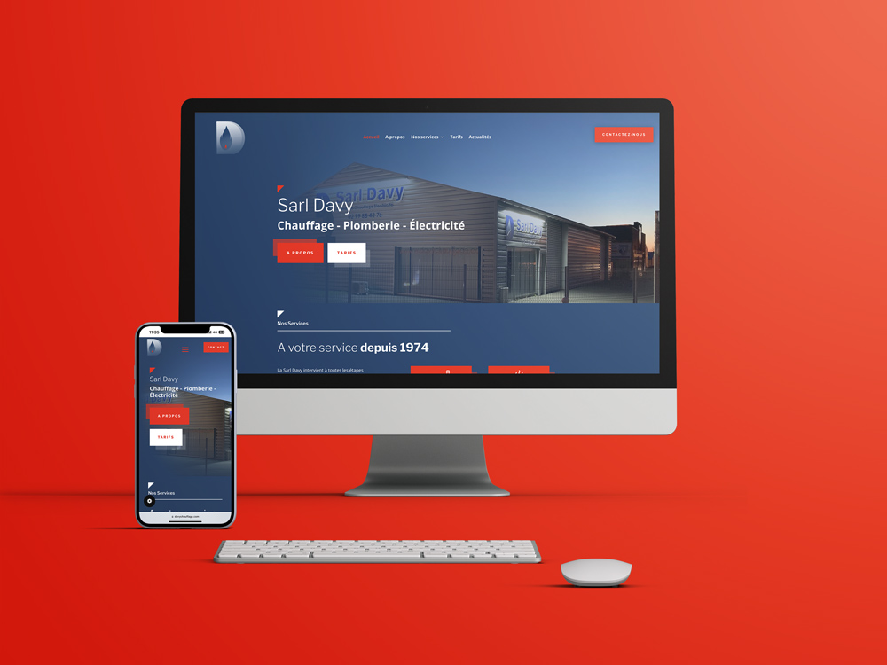 Site internet Davy — réalisation e-ssentiel agence web Saint-Malo