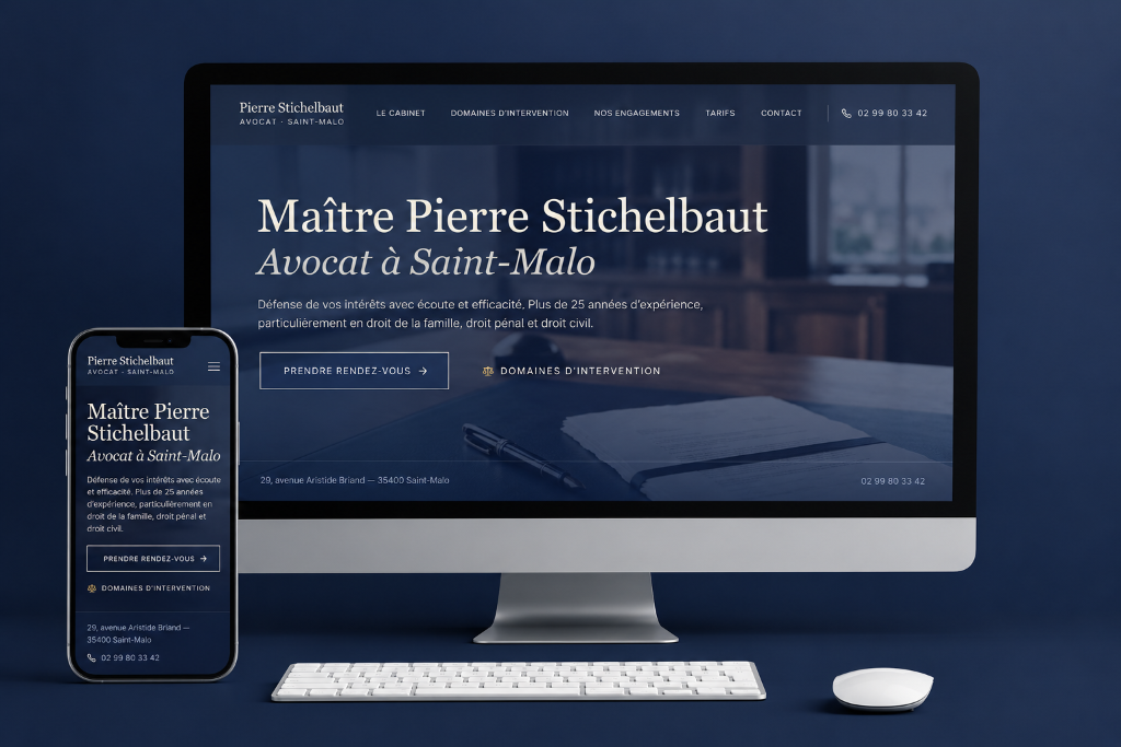 Pierre Stichelbaut Avocat — réalisation e-ssentiel