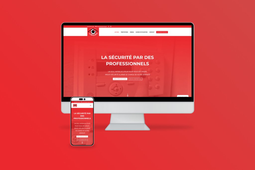 Site internet Argos Sécurité Alarme — réalisation e-ssentiel agence web Saint-Malo