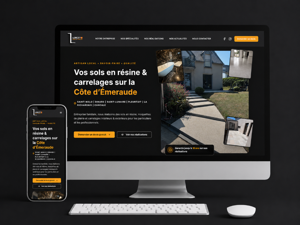 Lorcet Sols & Carrelages — réalisation e-ssentiel
