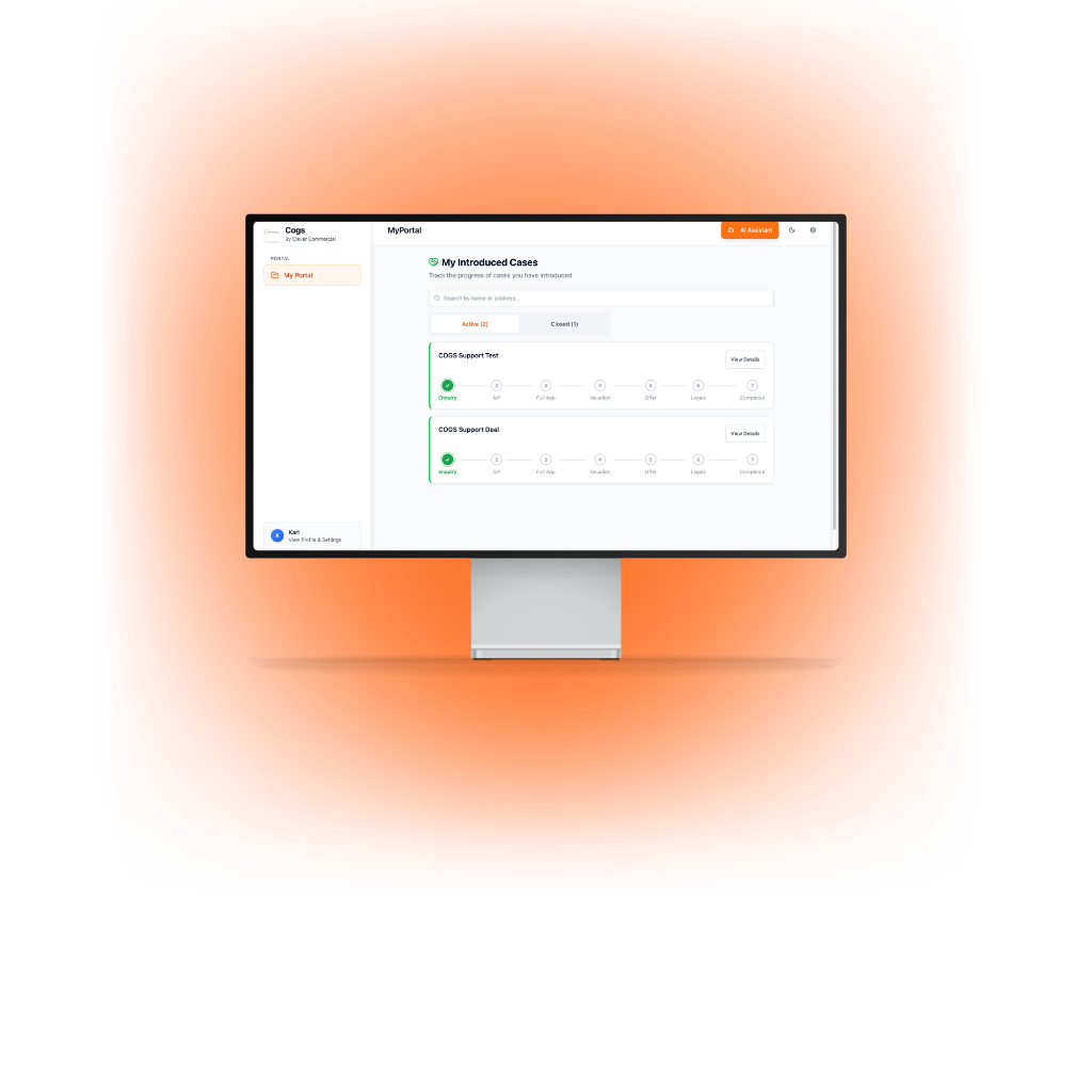 Cogs CRM Dashboard